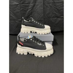 Palladium Womens Revolt LO TX Black Marshmallow Size 8.5M Platform 97243-016-M